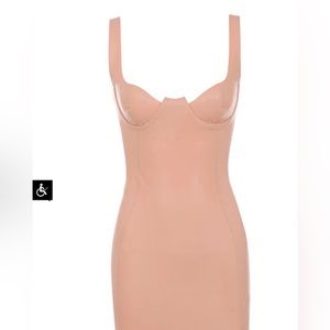 Paschia Nude Latex Dress. Size S.